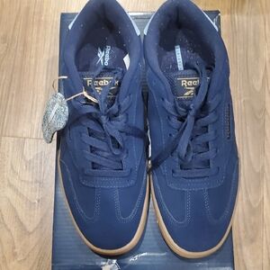 Reebok Men's Deep Blue Sneakers with Tan Sole
